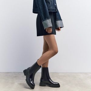 Zara Chelsea Lug Sole Ankle Boots. Size 7-7.5